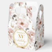 Heerlijke stoffige roze boho waterverf 80 jarig bedankdoosjes (Geopend)