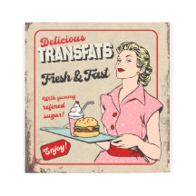 Heerlijke transfats - retro keuken muurkunst