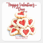 Heerlijke Valentijnsdag hartvormige koekje Vierkante Sticker (Voorkant)