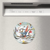 Heerlijke vriendschap aqua vos vogels fee Magnet (Insitu (Vaatwasser))