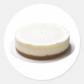 Heerlijke zelfgemaakte cheesecake ronde sticker (Voorkant)