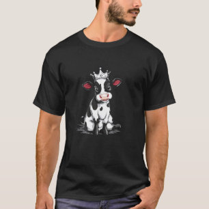 Heers over de Kudde met deze Grappige Koe en Kroon T-shirt