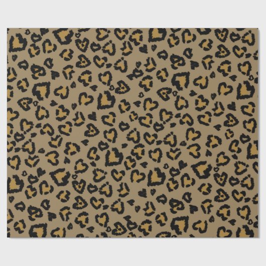 Heest Leopard Pattern in Natural Colors Cadeaupapier (Vlak)
