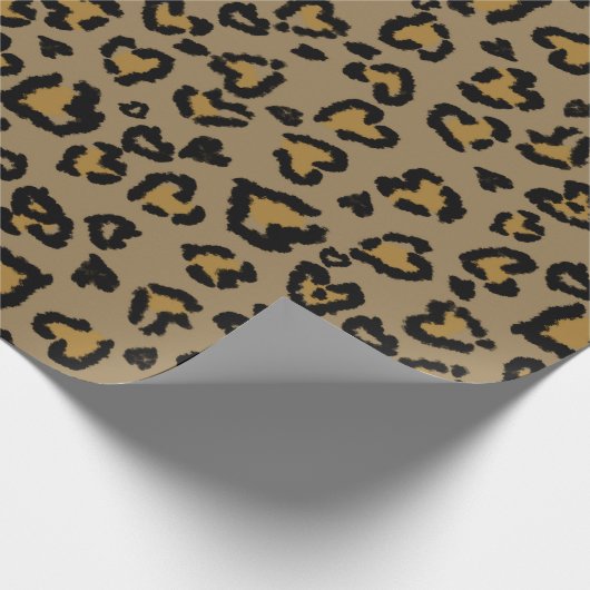 Heest Leopard Pattern in Natural Colors Cadeaupapier (Hoek)