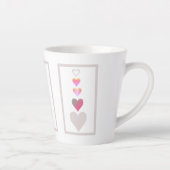 Heest Pattern Modern Cute Pink Grey White Latte Mok (Rechts)