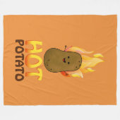 Heet Aardappel Fleece Deken (Voorkant (Horizontaal))