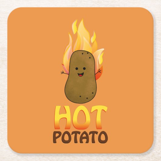 Heet Aardappel Kartonnen Onderzetters (Voorkant)