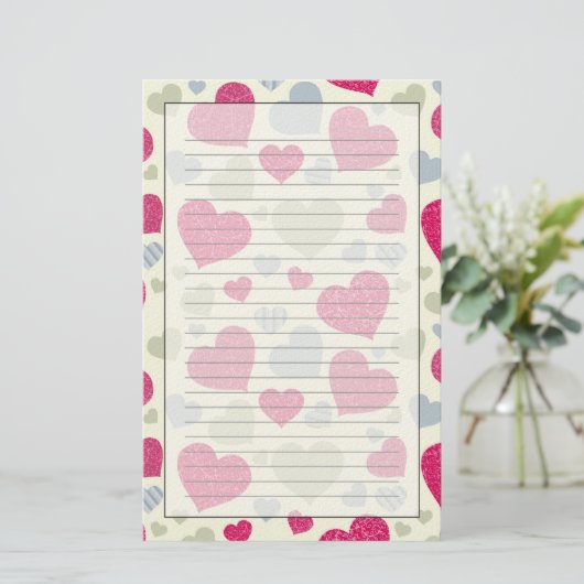 Heet Achtergrond Briefpapier (Staand voorkant)