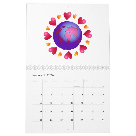 Heet Achtergrond Kalender (Jan 2026)