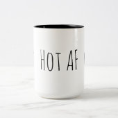 Heet AF grappig Tweekleurige Koffiemok (Center)