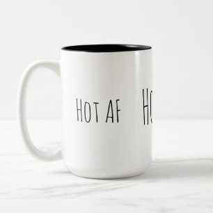 Heet AF grappig Tweekleurige Koffiemok