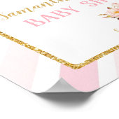 Heet Air Ballon Baby shower Welkomstteken Poster (Hoek)