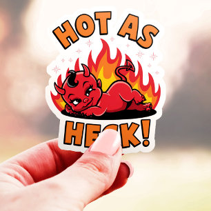 Heet als de Hel Schattig Duivel Baby Vinyl Sticker