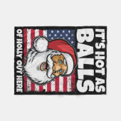 Heet als Kerstman VS Amerikaanse Vlag Shirt Kerst Fleece Deken (Voorkant (Horizontaal))