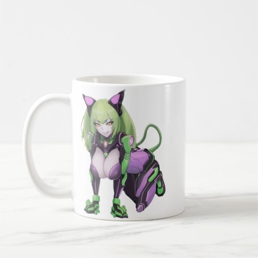 Heet Anime Catgirl Koffiemok (Links)