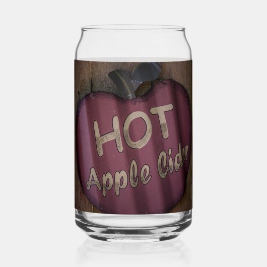 Heet Appelcider Landelijk Blikvorm Glas (Voorkant)