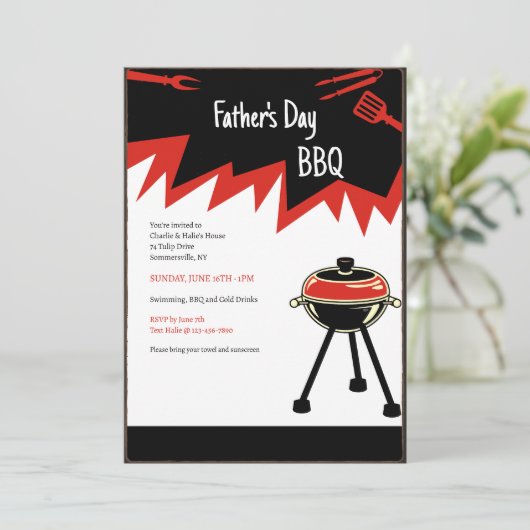 Heet BBQ Grill Kaart (Staand voorkant)