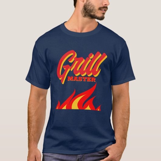 Heet BBQ GrillMaster t-shirt voor chef kok (Voorkant)