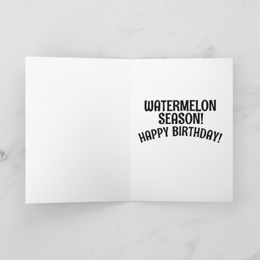 HEET BIKINI MEISJES VERJAARDAG WATERMELOEN WENSKAA KAART (Binnen)