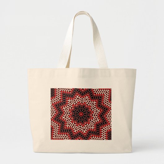Heet blad Kaleidoscoop Grote Tote Bag (Voorkant)