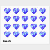Heet Bokeh Light Background blue Hart Sticker (Vel)