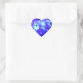 Heet Bokeh Light Background blue Hart Sticker (Tas)