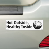 Heet buiten gezond binnen bumpersticker (Op auto)