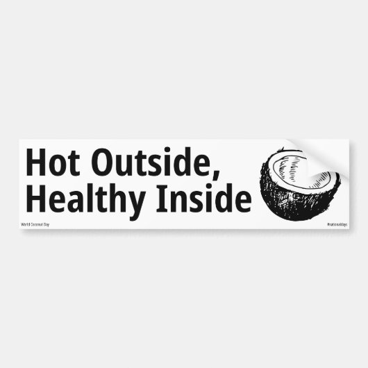 Heet buiten gezond binnen bumpersticker (Voorkant)