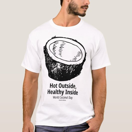 Heet buiten gezond binnen licht t-shirt (Voorkant)