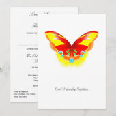 Heet Butterfly - uitnodiging tot het indienen van (Voorkant / Achterkant)