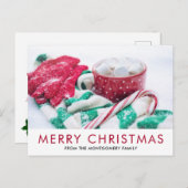 Heet Caca | Kandijriet | Kerst Scarf en Mitts Briefkaart (Voorkant / Achterkant)