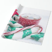 Heet Caca | Kandijriet | Kerst Scarf en Mitts Cadeaupapier (Uitgerold)