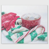 Heet Caca | Kandijriet | Kerst Scarf en Mitts Cadeaupapier (Vlak)