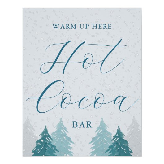 Heet Cacao Bar Wonderland Quinceanera warm hier Perfect Poster (Voorkant)