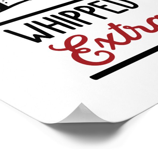 Heet cacao bar woord art kerst poster (Hoek)