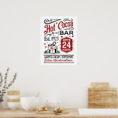 Heet cacao bar woord art kerst poster (Keuken)