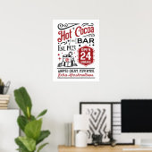 Heet cacao bar woord art kerst poster (Thuiskantoor)