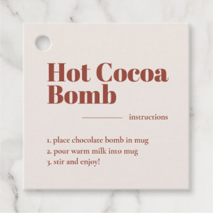 Heet Cacao Bomb Hot Chocolade Bomb Favor Bedankjes Labels