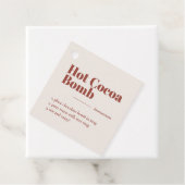 Heet Cacao Bomb Hot Chocolade Bomb Favor Bedankjes Labels (In situ)