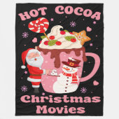 Heet cacao en kerstfilms fleece deken (Voorkant)