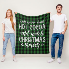 Heet cacao en kerstfilms | Groen Fleece Deken