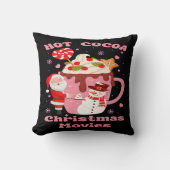 Heet cacao en kerstfilms kussen (Voorkant)