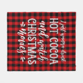 Heet cacao en kerstfilms | Rood Fleece Deken (Voorkant (Horizontaal))
