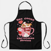Heet cacao en kerstfilms schort (Voorkant)