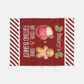 Heet cacao- en koekjesonderzoek fleece deken (Voorkant (Horizontaal))