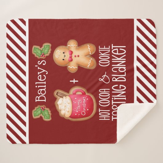 Heet cacao- en koekjesonderzoek sherpa deken (Voorkant (horizontaal))