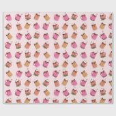 Heet Cacao en koffie Kerst Wrapping Papier (Vlak)