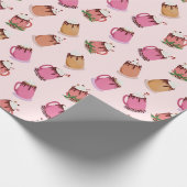Heet Cacao en koffie Kerst Wrapping Papier (Hoek)
