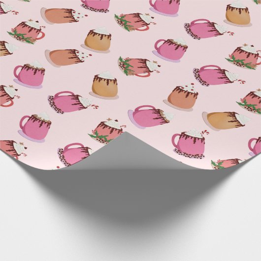 Heet Cacao en koffie Kerst Wrapping Papier (Hoek)