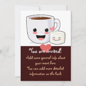 Heet cacao en Marshmallow Invitation Kaart (Voorkant)